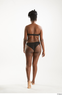 Dina Moses  1 back view underwear walking whole body…